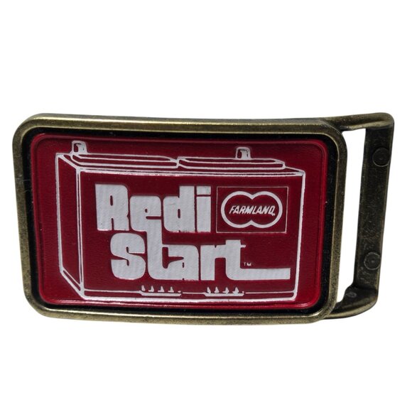 Redi Start Farmland Belt Buckle RediStart Advertising Promo Collectible Western - Picture 9 of 14